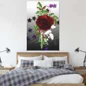 Red Rose Canvas Afdruk (Insitu (Slaapkamer))