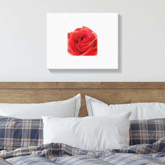 Red Rose Canvas Afdruk (Insitu (Slaapkamer))
