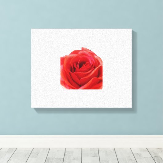 Red Rose Canvas Afdruk (Insitu (Houten vloer))