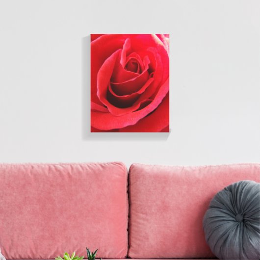 Red Rose Canvas Afdrukken (Insitu (Woonkamer))