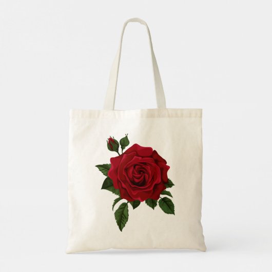 Red Rose Canvas tas (Achterkant)