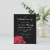 Red Rose Celebration of Life Kaart (Staand voorkant)