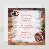 Red Rose, Chocolates and Coffee | Valentine's Day Feestdagenkaart (Achterkant)