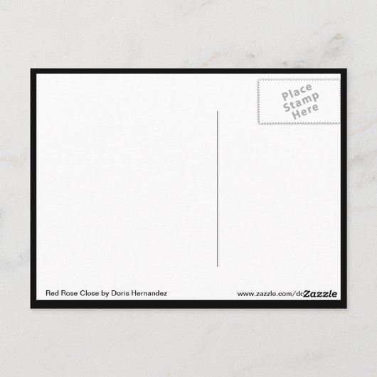 Red Rose Close Briefkaart (Achterkant)