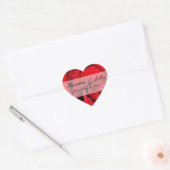 Red Rose Close Up Personalized Wedding Hart Sticker (Envelop)