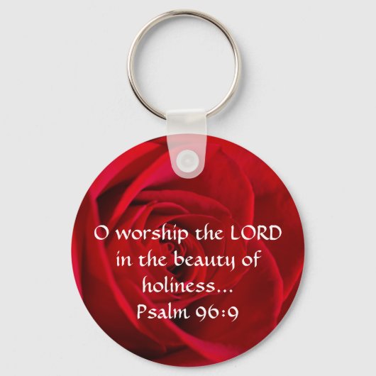 Red Rose Closeup Sleutelhanger (Voorkant)