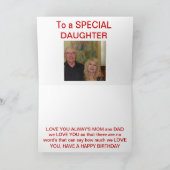 RED ROSE CLOSEUP VERJAARDAG KAART (Binnen)