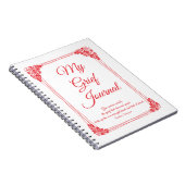 Red Rose Cluster Grensrouwjournaal Notitieboek (Rechterzijde)