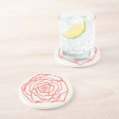 Red Rose Coaster Zandsteen Onderzetter (Zijkant)