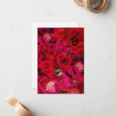 Red Rose Collage Notitiekaartje (Voorkant / Achterkant in situ)