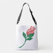 Red Rose Crossbody Tas (Achterkant)