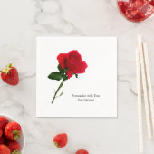 Red Rose Custom Cocktail servet (Insitu)