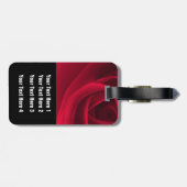 Red Rose Custom Monogram Bagagelabel (Achterkant horizontaal)