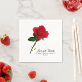 Red Rose Custom Script Cocktail servet (Insitu)