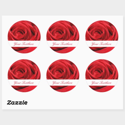 Red Rose Custom Stickers (Vel)