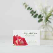 Red Rose Custom Visitekaartje (Staand voorkant)