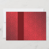 Red Rose Damask Bridal Shower Uitnodigingen (Achterkant)
