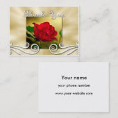 Red Rose Dank je Visitekaartje (Voorkant / Achterkant)