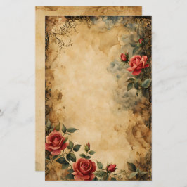 Red Rose Dark Fantasy Briefpapier