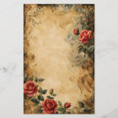 Red Rose Dark Fantasy Briefpapier (Voorkant)