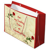 Red Rose Darling Fiance op Valentijnsdag Large Cadeautasje (Voorkant Gekanteld)