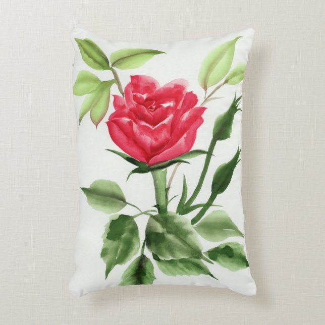 Red Rose Decoratief Kussen (Voorkant(Verticaal))
