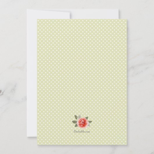 Red Rose Derby Party Kaart (Achterkant)