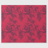 Red Rose Design Cadeaupapier (Vlak)