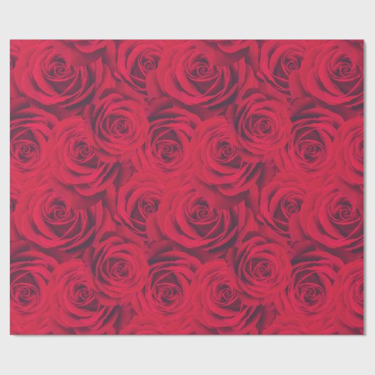 Red Rose Design Cadeaupapier (Vlak)