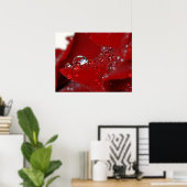 Red Rose Diamonds Poster (Thuiskantoor)