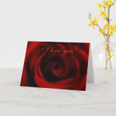 Red Rose diepte van mijn liefde voor jou Kaart (Gele Bloem)