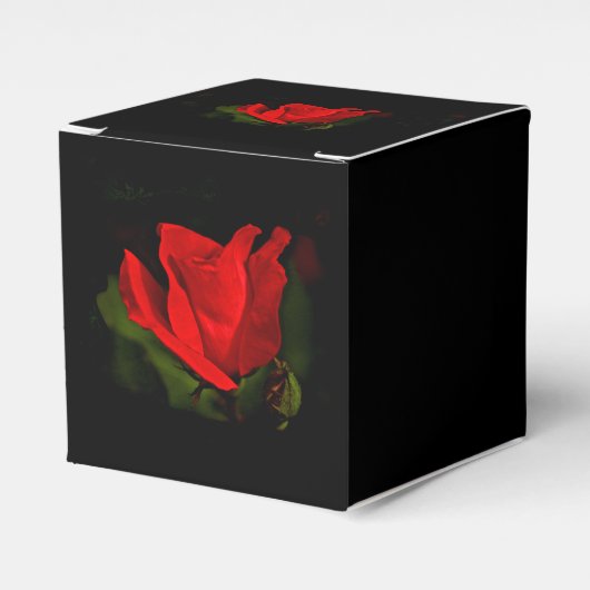 Red Rose - Donkere passie Bedankdoosjes (Voorkant Zijde)