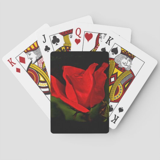 Red Rose - Donkere passie Speelkaarten (Achterkant)