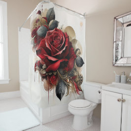 Red Rose Douchegordijn