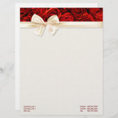 Red Rose Elegance 2 - Aanpassen Custom Briefhoofd (Voorkant / Achterkant)