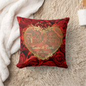Red Rose Elegance - 50ste bruiloft Jubileum Kussen (Deken)