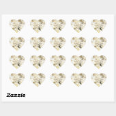 Red Rose Elegance - Aanpassen Hart Sticker (Vel)
