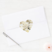 Red Rose Elegance - Aanpassen Hart Sticker (Envelop)