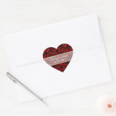 Red Rose Elegance - Aanpassen Hart Sticker (Envelop)