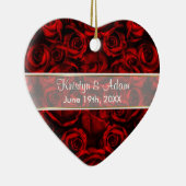 Red Rose Elegance - Aanpassen Keramisch Ornament (Rechts)