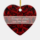 Red Rose Elegance - Aanpassen Keramisch Ornament (Voorkant)