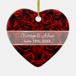 Red Rose Elegance - Aanpassen Keramisch Ornament
