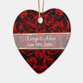 Red Rose Elegance - Aanpassen Keramisch Ornament (Links)