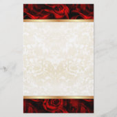 Red Rose Elegance Briefpapier (Voorkant)