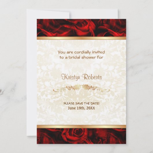 Red Rose Elegance - Douche Save The Date (Voorkant)