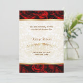 Red Rose Elegance - Douche Save The Date (Staand voorkant)