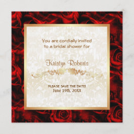Red Rose Elegance - Douche Save The Date