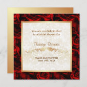 Red Rose Elegance - Douche Save The Date (Voorkant / Achterkant)