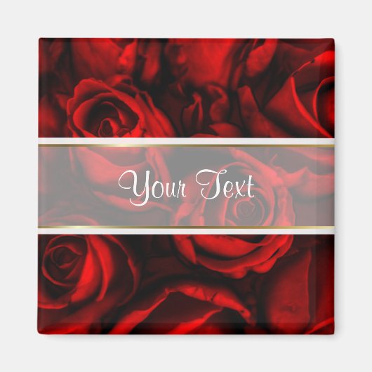 Red Rose Elegance Magneet (Voorkant)