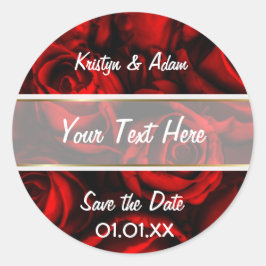 Red Rose Elegance Ronde Sticker